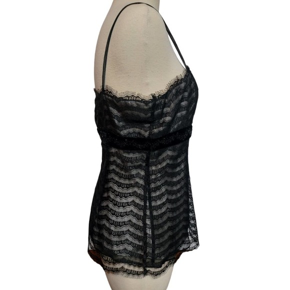Ann Taylor black lace camisole size 8 - Picture 4 of 8